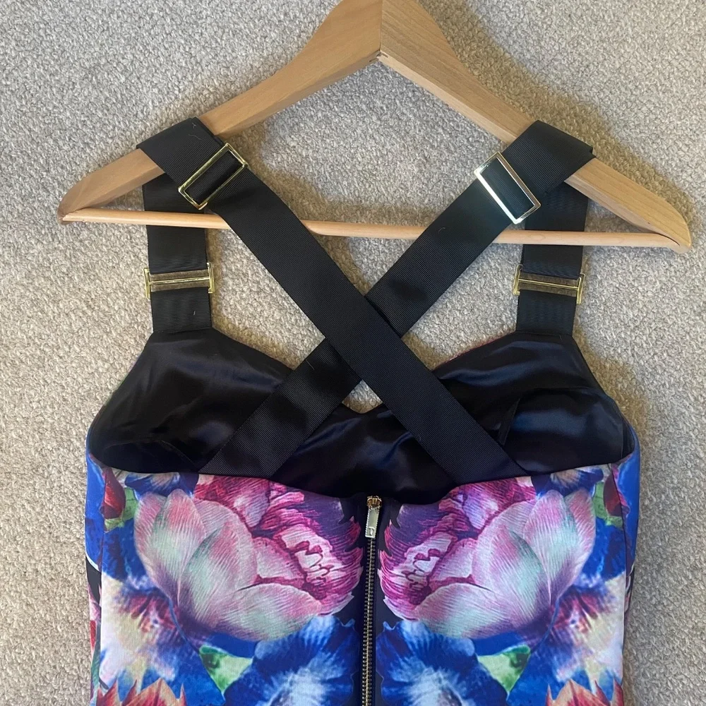 Ted Baker Floral Cross Strap Dress - Picture 3 of 3